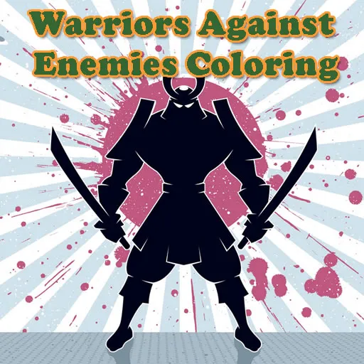 Guerriers contre les ennemis Coloriage