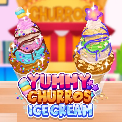 Leckere Churros-Eiscreme