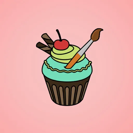 Coloriage de cupcakes délicieux
