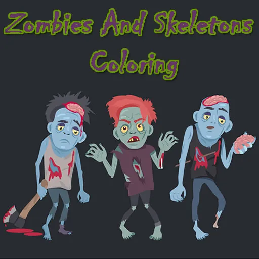 Zombies y esqueletos para colorear